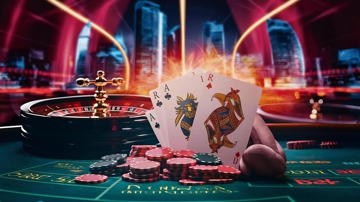 SA Gaming live-dealer studio with multiple camera angles