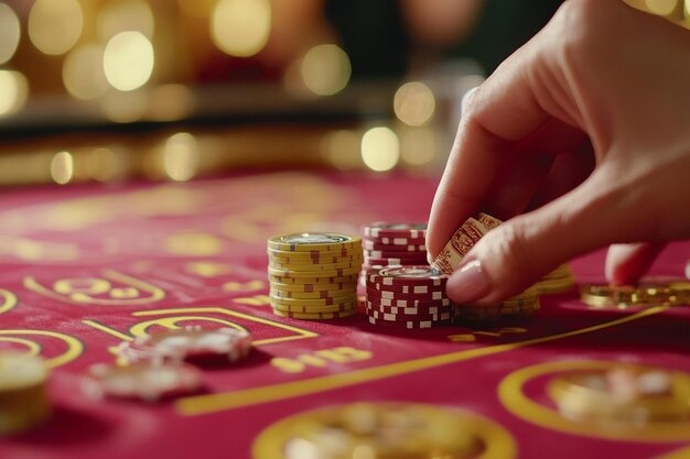Blackjack table layout with dealer and player positions